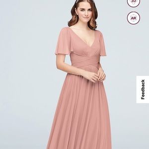 Flutter Sleeve Crisscross Mesh Bridesmaid Dress
CELEBRATE DB STUDIO
F19933